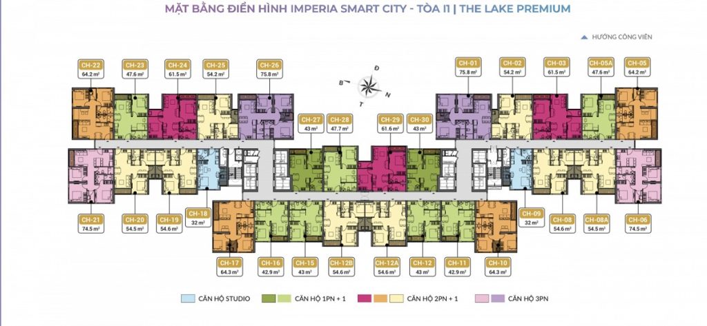 Chính chủ cần bán căn hộ 2PN+ 1WC diện tích 54,6m2 tòa l1 - The Lake Premium Imperia Smart City